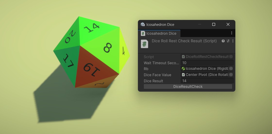Real dice roll