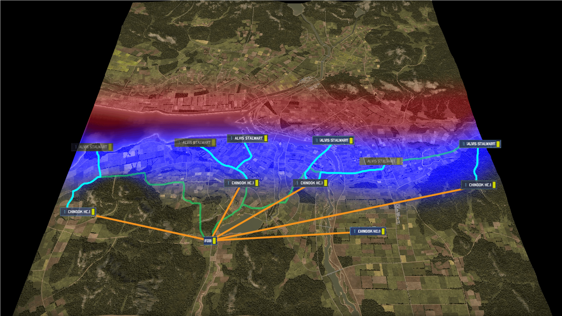 Logistical chain example.