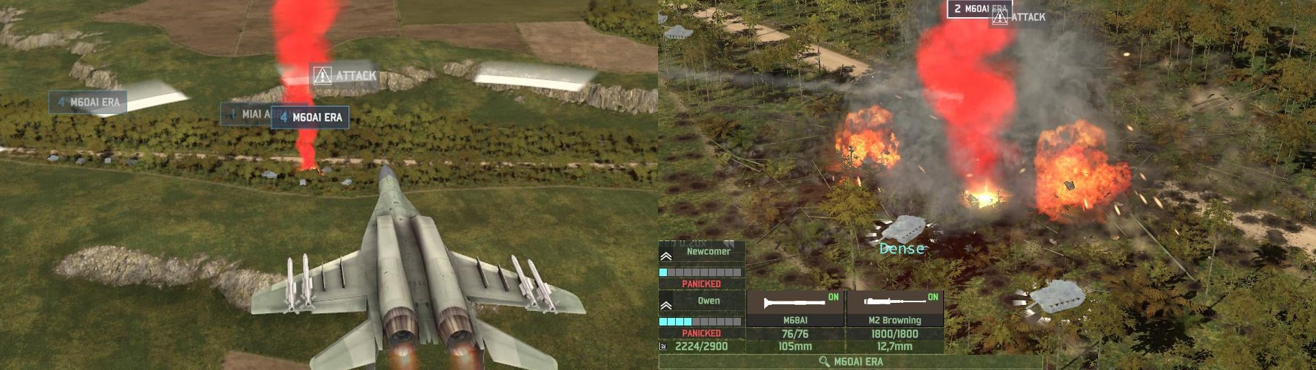 RBK-500 Cluster bomb test against multiple AI M60 Tanks