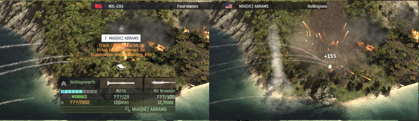 4x HE:15 bombs vs 6hp M1A1[HC] Abrams
